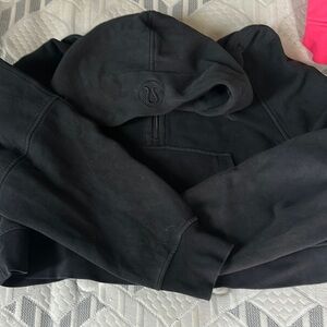Lululemon crop scuba Black Hoodie